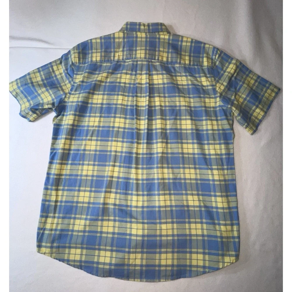 St. Johns Bay Performance‎ Shirt Button Up Plaid Multicolored Mens XL